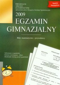 Picture of Egzamin gimnazjalny 2009 Blok matematyczno przyrodniczy Oryginalne arkusze egzaminacyjne