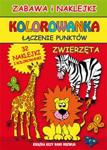 Picture of Kolorowanka Łączenie punktów Zwierzęta 32 naklejki i kolorowanki