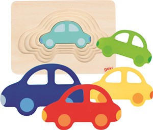 Obrazek Puzzle warstwowe samochodzik