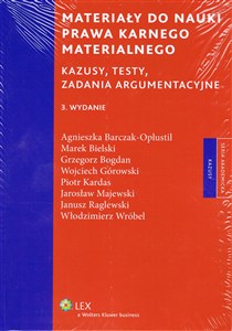Picture of Materiały do nauki prawa karnego materialnego Kazusy, testy, zadania argumentacyjne