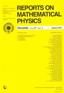 Obrazek Reports on Mathematical Physics 65/1 2010 Kraj
