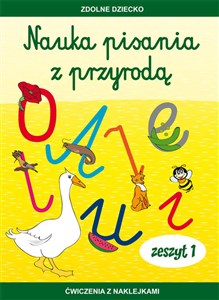 Picture of Nauka pisania z przyrodą Zeszyt 1 Ćwiczenia z naklejkami