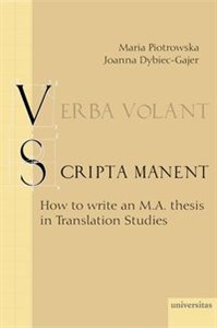 Picture of Verba volant scripta manent How to write an M.A. thesis in Translation Studies