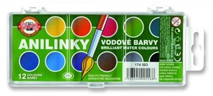 Picture of Farby akwarelowe Anilinky Brilliant 12 kolorów