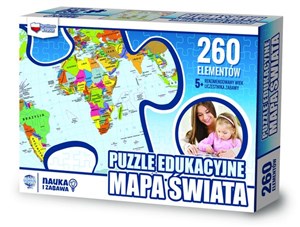 Obrazek Puzzle 260 Edukacyjne mapa świata
