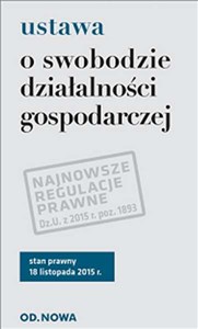 Picture of Ustawa o swobodzie działalności gospodarczej