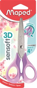 Obrazek Nożyczki Maped Sensoft Pastel 13 cm elastyczny uchwyt fiolet blister