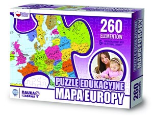 Obrazek Puzzle 260 Edukacyjne mapa Europy