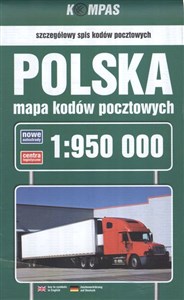Picture of Polska mapa kodów pocztowych 1:950 000