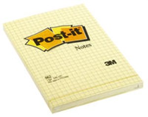 Picture of Bloczek samoprzylepny POST-IT w kratkę (662), 102x152mm, 1x100 kart., żółty
