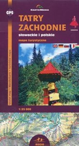 Obrazek Tatry Zachodnie słowackie i polskie Mapa turystyczna 1:25 000