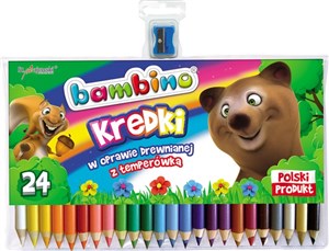 Picture of Kredki Bambino drewniane 24 kolory z temperówką