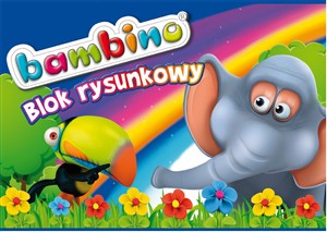 Obrazek Blok rysunkowy A4 Bambino 20 kartek Mini zoo słoń