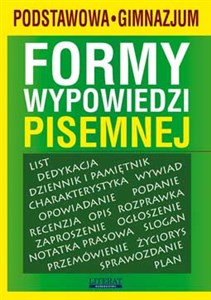 Picture of Formy wypowiedzi pisemnej Szkoła podstawowa, gimnazjum