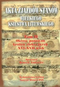 Picture of Akta zjazdów Stanów Wielkiego Ksiestwa Litewskiego t.2