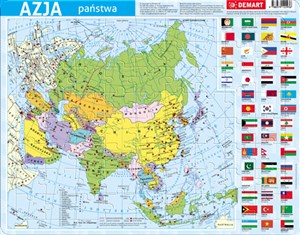 Picture of Puzzle ramkowe 72 Azja mapa polityczna
