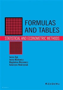 Obrazek Formulas and tables Statistical and econometric methods
