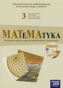 Picture of Matematyka 3 Podręcznik z płytą CD Kształcenie ogólne w zakresie podstawowym i rozszerzonym Liceum, technikum