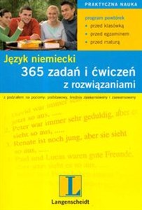 Obrazek 365 zadań i ćwiczeń z rozwiązaniami Język niemiecki poziom podstawowy, średnio zaawansowany i zaawansowany