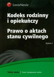 Picture of Kodeks rodzinny i opiekuńczy Prawo o aktach stanu cywilnego