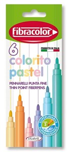 Obrazek Pisaki Colorito Pastel 6 kolorów FIBRACOLOR