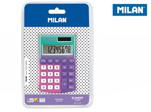 Obrazek Kalkulator kieszonkowy MILAN POCKET SUNSET zielono - fioletowo - różowy