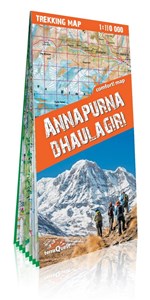Picture of Annapurna i Dhaulagiri laminowana mapa trekkingowa Skala: 1:30 000; 1:80 000; 1:1 100 000