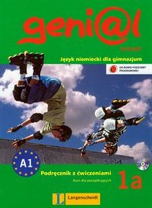 Obrazek Genial 1A Kompakt Podręcznik z ćwiczeniami z płytą CD język niemiecki dla gimnazjum, Kurs dla początkujących