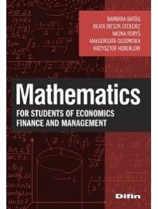 Picture of Mathematics for students of economics, finance and management