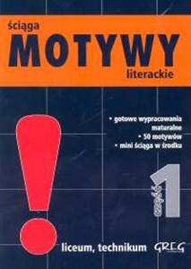 Picture of Motywy literackie 1 ściąga Liceum technikum
