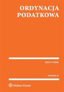 Picture of Ordynacja podatkowa Teksty ustaw