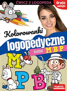 Picture of Kolorowanki logopedyczne Głoski M B P z naklejkami