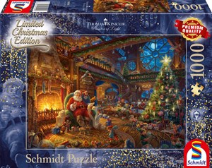 Obrazek Puzzle 1000 Thomas Kinkade Święty Mikołaj i jego elfy