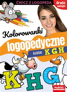 Picture of Kolorowanki logopedyczne Głoski K G H z naklejkami