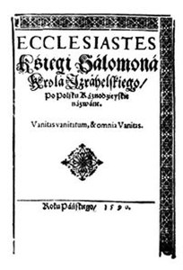 Obrazek Ecclesiastes REPRINT Ksiegi Salomona, króla ishraelskiego, po polsku kaznodziejskie nazwane