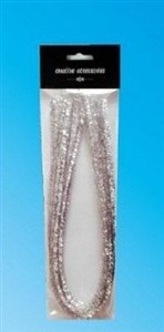 Obrazek Druty chenille srebrne 9mmx50cm 10szt