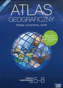 Obrazek Atlas geograficzny 5-8 Polska, kontynenty, świat Szkoła podstawowa