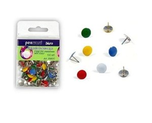 Obrazek Pinezki metalowe mix 100szt
