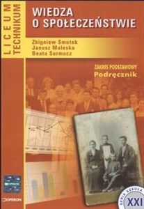 Obrazek Wiedza o Społeczeństwie Podręcznik Liceum technikum Zakres podstawowy