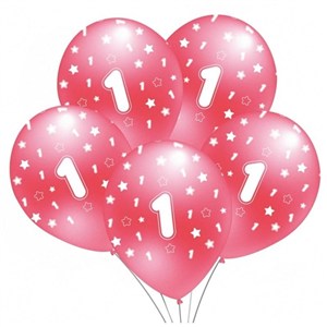 Picture of Balon 1 różowy metalik 5szt