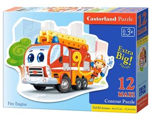 Obrazek Puzzle MAXI Konturowe:	Fire Engine 12