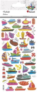 Obrazek Naklejki wypukłe statki mix 54szt