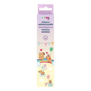 Picture of Kredki tęczowe Strigo wielokolorowe Kapibara