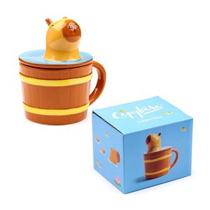 Obrazek Kubek ceramiczny z przykrywką Kapibara LMUG24