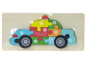 Obrazek Układanka drewniana radiowóz