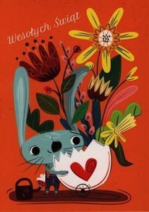 Obrazek Karnet B6 Wielkanoc Zając ogrodnik