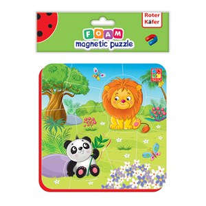 Obrazek Puzzle piankowe magnetyczne Zoo RK5010-04