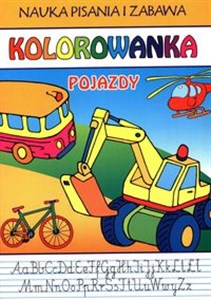 Obrazek Nauka pisania i zabawa Pojazdy Kolorowanka