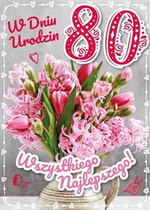 Obrazek Karnet Urodziny 80