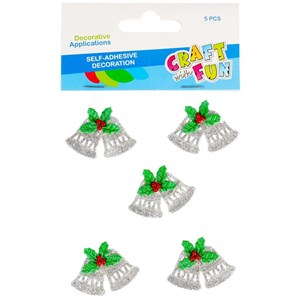 Picture of Naklejki brokatowe dzwonki 5szt